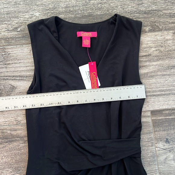 Catherine Malandrino Womens Black Ruched Sheath Wear to Work Dress SMALL NWT #45 - Picture 12 of 13